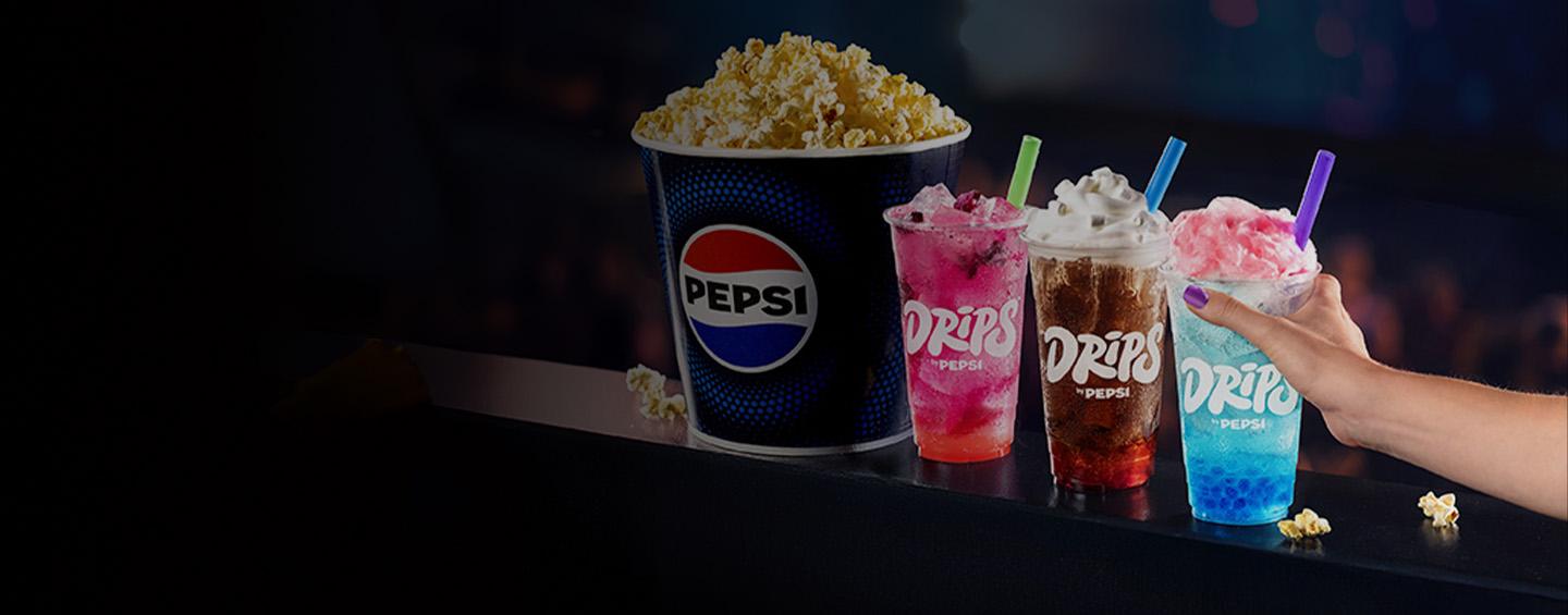 Drips Custom Premium Sodas by Pepsi available at Regal in 3 flavors Desktop