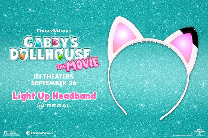 Gabby's Dollhouse: The Movie kitten ear light up headband