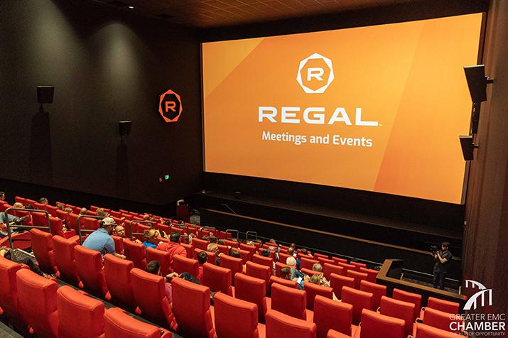 Hosting a meeting presentation at a movie theatre