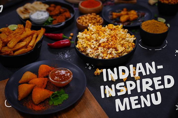 Indian-inspired concessions menu available in select locations