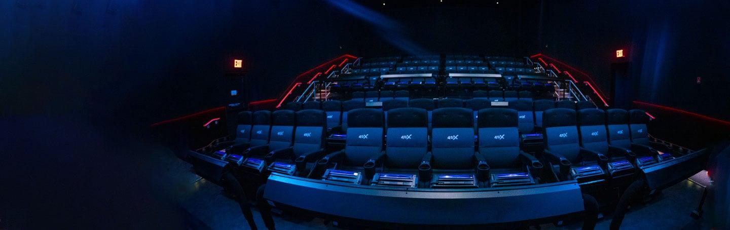 special chairs in the 4dx movie theatre